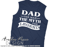 Dad the man the myth the legend SVG, PNG, DXF, Father's Day cut files for cricut