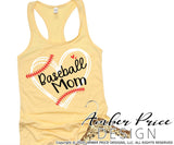 Baseball Mom Heart SVG PNG DXF