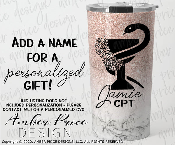 floral Mortar and Pestle svg png dxf caduceus snake svg