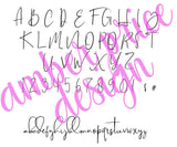 Handwritten cursive font, long Hand lettered script font svg, script font svg font, cricut font, silhouette font, hand lettered script font, download font, instant download, procreate font, ​digital download, font design, fonts for cricut, fonts for silhouette, dxf font, otf fonts for procreate | Amber Price Design