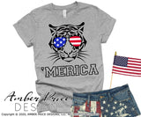 'Merica SVG, Patriotic SVG, Tiger King SVG, Kid's 4th of July SVG, PNG, DXF, Red White Blue SVG, America SVG, USA SVG, Amber Price Design