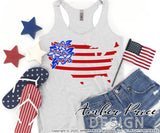 America Shape with flowers SVG, Floral America SVG, Floral USA SVG, 4th of July SVG, PNG, DXF, shirt design, Amber Price Design