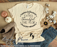 Extra thankful this year Pregnancy / Maternity SVG! Cute DIY Thanksgiving Pregnancy reveal SVG files for all your Maternity shirt projects! Announce your pregnancy with our creative fall maternity designs! Our Pregnancy Announcement SVGs are PERFECT for your pregnancy crafts! PNG DXF from Amber Price Deign Design bundle