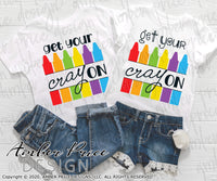 Get your cray on SVG, back to school shirt SVG, last day of school cut file for cricut, silhouette, elementary school SVG, teacher SVG. Custom school Vector for going into Kindergarten, Pre-K SVG, Preschool SVGs Layered SVG DXF and PNG version also included. Cute and Unique sublimation file. From Amber Price Design