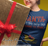 Santa isn't the only one coming to town SVG Christmas Maternity SVG for Twin Cute DIY Christmas Pregnancy reveal SVG file for all your DIY Maternity shirt! Announce you're expecting with our creative pregnancy shirt design! Our Pregnancy Announcement SVG is PERFECT for your pregnancy craft! PNG DXF | Amber Price Design