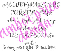 Handwritten cursive font, Hand lettered calligraphy script font svg, script font svg font, cricut font, silhouette font, hand lettered script font, download font, instant download, procreate font, ​digital download, font design, fonts for cricut, font for silhouette, dxf font otf font for procreate | Amber Price Design