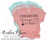 Chemistry like magic but real SVG diy Chemistry teacher shirt Chemist gift science png clip art scientist dxf cut file download vectors