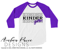 Stacked font Kindergarten SVG PNG DXF