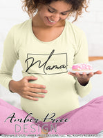Mama svg png dxf box hand lettered frame