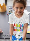 Get your cray on SVG, back to school shirt SVG, last day of school cut file for cricut, silhouette, elementary school SVG, teacher SVG. Custom school Vector for going into Kindergarten, Pre-K SVG, Preschool SVGs Layered SVG DXF and PNG version also included. Cute and Unique sublimation file. From Amber Price Design