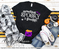 Something spooky is brewing twin pregnancy svg png dxf halloween design