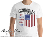 2nd Amendment SVG, I'd love to see them try Gun Rights SVG AR-15 SVG, Cricut SVG, Silhouette SVG. Second Amendment SVG, Second Amendment Flag SVG, We the People Flag SVG, SVG Files for Cricut, Cricut Projects Cricut Project Ideas, Simply Crafty SVG, SVG Bundles for Cricut SVG Design Bundles Vectors | Amber Price Design