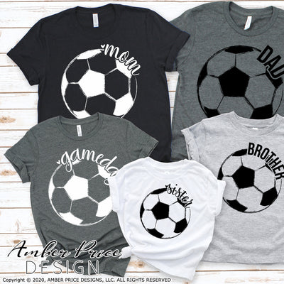 matching soccer family shirt svg bundle svg png dxf