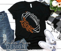 football mama svg png dxf floral football clipart
