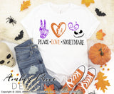 Peace Love Nightmare SVG PNG DXF