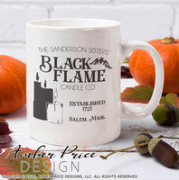 Black Flame Candle Co SVG PNG DXF Hocus Pocus Halloween Design
