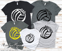 Matching volleyball Family game day svg bundle