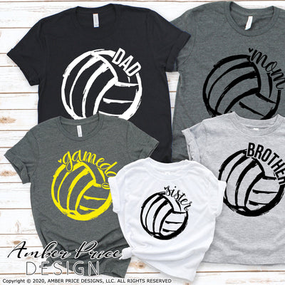 Matching volleyball Family game day svg bundle