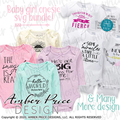 Baby SVG bundle baby girl svg set png sublimation design files newborn girl svg bundle DIY baby shower gift bundle svg dxf cricut silhouette