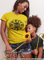 Best Auntie ever sunflower svg png dxf
