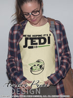 We're hoping it's a jedi SVG. Make your own Star wars pregnancy announcement shirt with my cute & unique baby yoda Star Wars maternity SVG cut file vector for cricut and silhouette cameo files. DXF & PNG sublimation file included. Cricut SVG Files for Cricut Project Ideas SVG Bundles Design Bundles | Amber Price Design