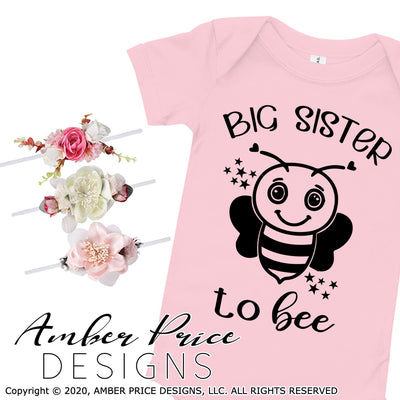 Big sister to bee SVG big sister announcement svg big sister shirt svg DIY new big sister shirt svg png DXF cricut silhouette pregnancy file