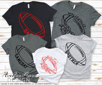 Matching Family football game day svg bundle