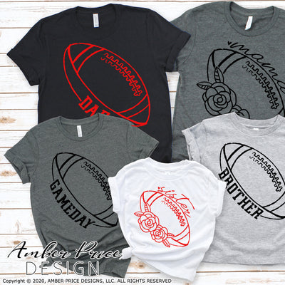 Matching Family football game day svg bundle