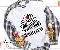 Leftovers are for quitters SVG, funny Thanksgiving SVG. DIY Thanksgiving shirt Kids Turkey clipart svg design cut file for silhouette. Cute fall DXF also included. Unique sublimation PNG file. Cricut SVG Silhouette Files for Cricut Project Ideas Simply Crafty SVG Bundles Design Bundles, Vectors | amberpricedesign.com