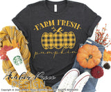 Farm Fresh Pumpkins SVG, Super cute women's Fall SVG, for DIY shirt, October SVG cut file for cricut, silhouette, DXF and PNG also included. EPS by request. Cute and Unique sublimation file. Cricut SVG Silhouette Files for Cricut Project Ideas, Simply Crafty SVG Bundles Design Bundles, Vectors | Amber Price Design