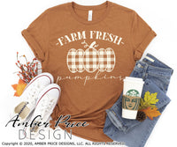 Farm Fresh Pumpkins SVG, Super cute women's Fall SVG, for DIY shirt, October SVG cut file for cricut, silhouette, DXF and PNG also included. EPS by request. Cute and Unique sublimation file. Cricut SVG Silhouette Files for Cricut Project Ideas, Simply Crafty SVG Bundles Design Bundles, Vectors | Amber Price Design