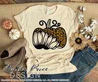 Sunflower Pumpkin SVG, Leopard print pumpkin SVG, Pumpkin Patch SVG Fall SVG, DIY women's Fall t-shirt SVG, October SVG cut file for cricut, silhouette DXF & PNG also. Cute Unique sublimation file. Cricut SVG Silhouette Files for Cricut Project Ideas, Simply Crafty SVG Bundles Design Bundles, Vectors | Amber Price Design