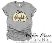 Blessed SVG, Super cute Pumpkins SVG, Pumpkin SVG, Fall SVG, for DIY October SVG cut file for cricut, silhouette, DXF and PNG also included. EPS by request. Cute and Unique sublimation file. Cricut SVG Silhouette Files for Cricut Project Ideas, Simply Crafty SVG Bundles Design Bundles, Vectors | Amber Price Design