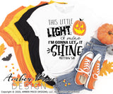 This little light of mine I'm gonna let it shine Matthew 5:16 Christian Halloween SVG PGN DXF design