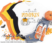 Cutest pumpkin in the patch SVG, Super cute Kid's Fall SVG Pumpkin SVG, for DIY October SVG cut file for cricut, silhouette DXF and PNG also included. EPS by request. Cute Unique sublimation file. Cricut SVG Silhouette Files for Cricut Project Ideas Simply Crafty SVG Bundles Design Bundles, Vector | Amber Price Design