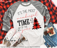 It's the most wonderful time of the year SVG Christmas SVG, Winter svg, buffalo check Christmas trees christmas ornament SVGs winter shirt craft, DIY Cricut and silhouette projects vector files, for home decor. SVG Silhouette SVG SVG Files for Cricut Project Ideas Simply Crafty SVG Bundles Vector | Amber Price Design 