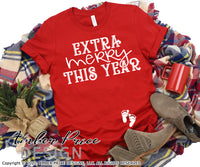Extra Merry this year SVG Christmas Maternity SVG for winter! Cute DIY Christmas Pregnancy reveal SVG files for all your Maternity shirt projects! Announce your pregnancy with our creative infertility warrior design! Our Pregnancy Announcement SVG is PERFECT for your pregnancy craft! PNG DXF | Amber Price Design bundle