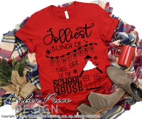 Jolliest bunch of teachers this side of the school house SVG, Teacher Christmas SVGs, winter shirt cut file for cricut, silhouette, festive Christmas designs DXF PNG versions also Cute Unique sublimation file. Silhouette Files for Cricut Project Ideas Simply Crafty SVG Bundles Design Bundles Vector | Amber Price Design