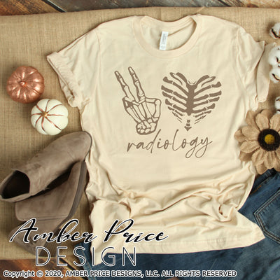 Peace love radiology SVG PNG DXF Xray design