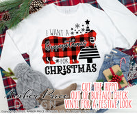 I want a hippopotamus for Christmas SVG, Kid's Christmas SVG, Festive Christmas SVG, Cute Holiday SVG for Cricut designs DIY winter shirt craft, DIY silhouette projects vector files for home decor. Sign Stencil for Silhouette SVG SVG Files for Cricut Project Ideas Simply Crafty SVG Bundles Vector | Amber Price Design 