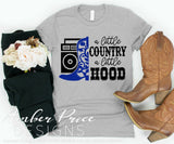 A little country a little hood SVG, country western SVG, PNG, DXF, country and rap svg, hip hop mom svg, design, clipart, vector file, design cut file, silhouette, cricut