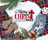 Merry CHRISTmas SVG, Christian Christmas SVG with cross DIY cut file for cricut, silhouette festive winter shirt svg, holiday svg files SVG DXF and PNG version also included. Cute and Unique sublimation file. Silhouette Files for Cricut Project Ideas Simply Crafty SVG Bundles Design Bundles Vector | Amber Price Design