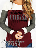 Merry CHRISTmas SVG, Christian Christmas SVG with cross DIY cut file for cricut, silhouette festive winter shirt svg, holiday svg files SVG DXF and PNG version also included. Cute and Unique sublimation file. Silhouette Files for Cricut Project Ideas Simply Crafty SVG Bundles Design Bundles Vector | Amber Price Design