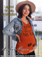 Extra Blessed this year svg png dxf twin pregnancy maternity design 