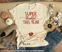 Super thankful this year Pregnancy / Maternity SVG! 👀 👀 Cute DIY Thanksgiving Pregnancy reveal SVG files for all your Maternity shirt projects! Announcing your pregnancy has never been easier with our creative designs! Our Pregnancy Announcement SVGs are PERFECT for your pregnancy crafts! PNG DXF | Amber Price Deign