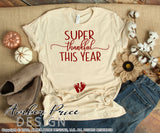 Super thankful this year Pregnancy / Maternity SVG! 👀 👀 Cute DIY Thanksgiving Pregnancy reveal SVG files for all your Maternity shirt projects! Announcing your pregnancy has never been easier with our creative designs! Our Pregnancy Announcement SVGs are PERFECT for your pregnancy crafts! PNG DXF | Amber Price Deign