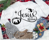 Jesus is the Reason SVG, Christmas Nativity Scene SVG, Christian Christmas SVGs, Cute Christmas ornament SVG, Reason for the season SVGs, winter shirt craft, DIY silhouette projects vector files for home decor. SVG Silhouette SVG SVG Files for Cricut Project Ideas Simply Crafty SVG Bundles Vector | Amber Price Design 