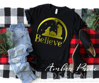 Believe SVG, Christmas Nativity Scene SVG, Christmas svg, Christian Christmas SVGs, Cute Christmas ornament SVG, Jesus is the reason SVGs, winter shirt craft, DIY silhouette projects vector files for home decor. SVG Silhouette SVG SVG Files for Cricut Project Ideas Simply Crafty SVG Bundles Vector | Amber Price Design 