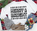 Merry and bright SVG, Ugly sweater svg, Christmas SVG shirt cut file for cricut, silhouette Winter SVG, festive holiday svg files winter SVG DXF and PNG version also included. Cute and Unique sublimation file. Silhouette Files for Cricut Project Ideas Simply Crafty SVG Bundles Design Bundles Vector | Amber Price Design
