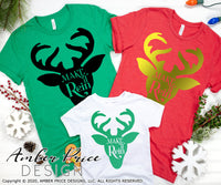 Make it rein SVG Reindeer SVG Rudolph SVG, Kid's Christmas SVG, Winter shirt design for kids, Christmas ornament SVG, Jesus is the reason SVGs, winter shirt DIY silhouette projects vector files for home decor. SVG Silhouette SVG SVG Files for Cricut Project Ideas Simply Crafty SVG Bundles Vector | Amber Price Design 